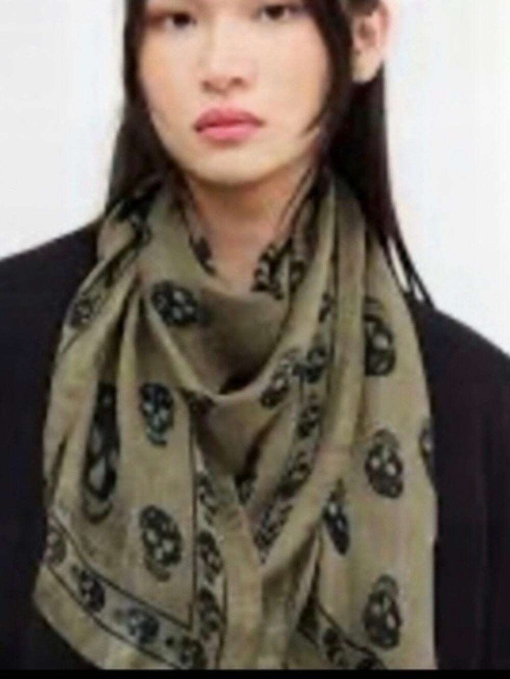 Alexander McQueen Skull Print Scarf - Picture 3 of 9